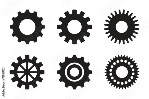 set of gear wheels, gear icon. various type of gear symbol collection. cogwheel vector illustration on transparent background.