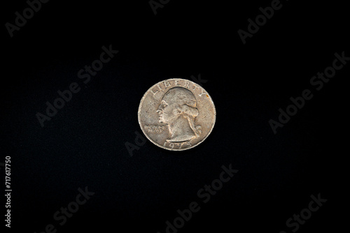 1973 washington quarter coin, united states Head side