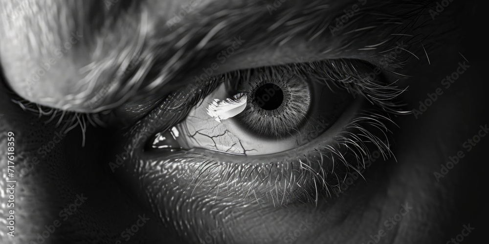 Obraz premium A close-up shot of a person's eye. Can be used for various purposes