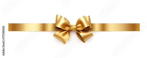 golden bow isolated on white background