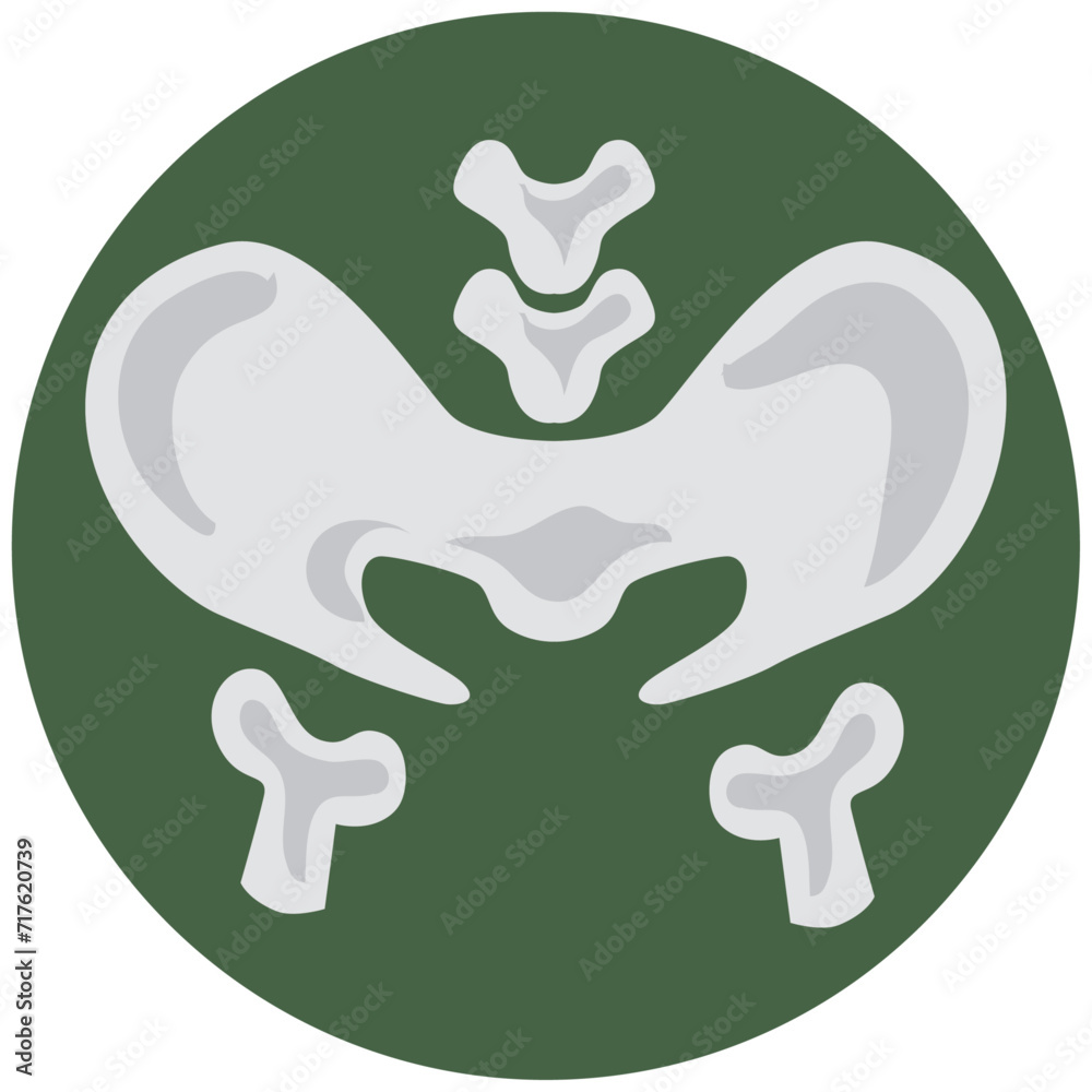 Hip bone icon, medical business concept style. Design illustration of human body organs ,flat design Hip bone icon, medical business concept style. Design illustration of human body organs ,flat design