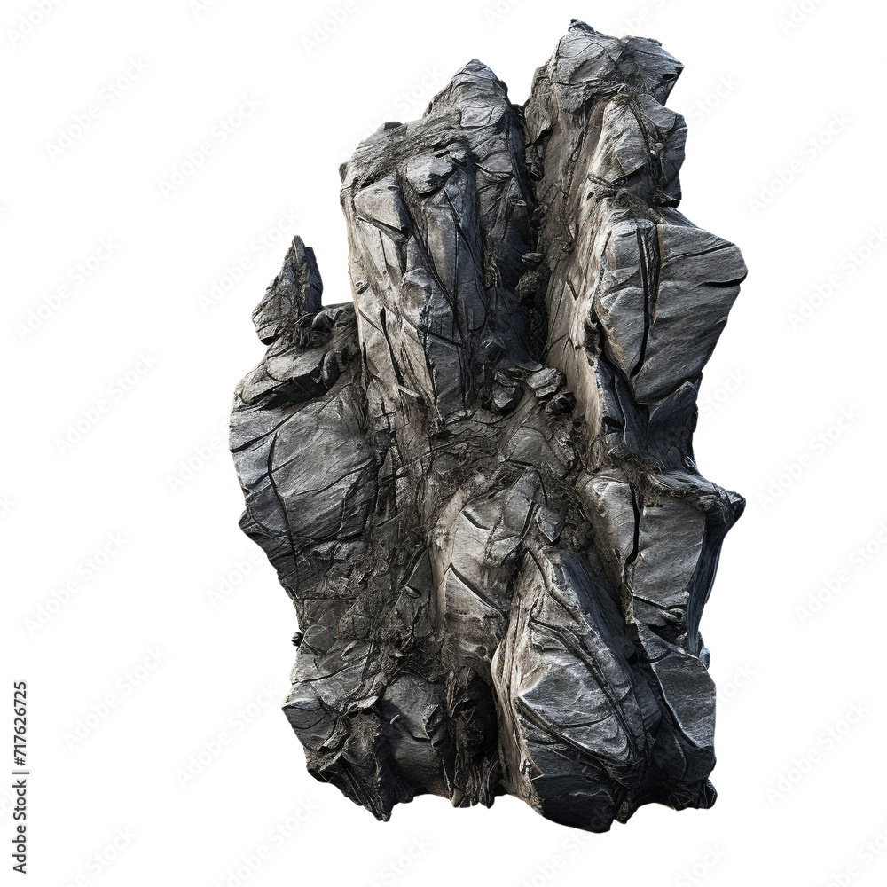 Grey rock cliff game asset stone clip art