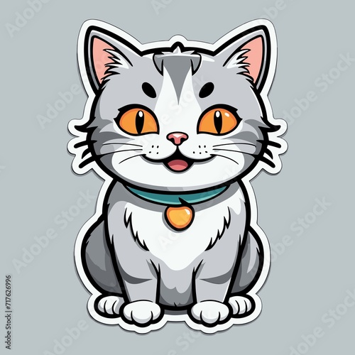 An illustration image featuring delighted cats.
