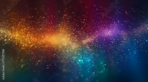 Abstract glitter lights background. Blurred bokeh effect © jiejie