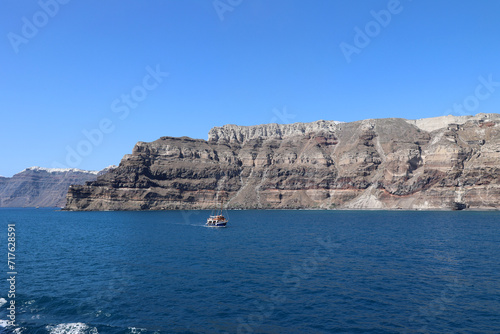 Crater rim of the Cyclades island of Santorini-Thira -Greece   © bummi100