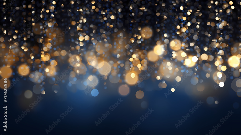 Abstract glitter lights background. Blurred bokeh effect
