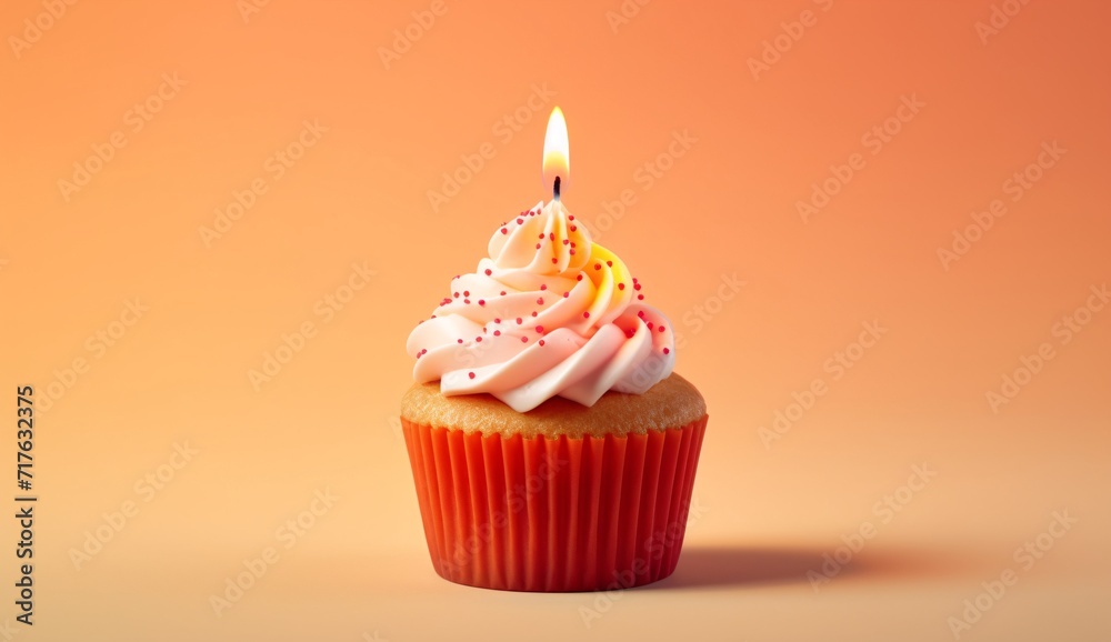 cupcake design on white background with pink frosting