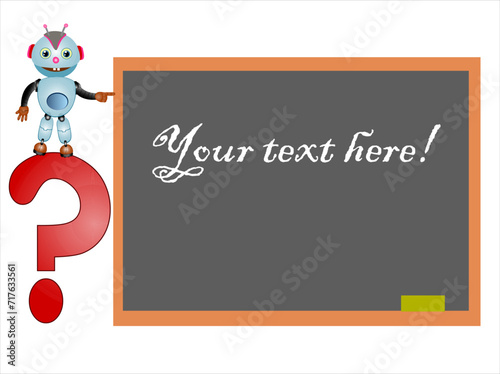 blue robot vector illustration