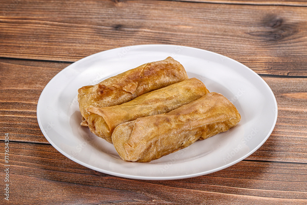 Traditional crispy fried stuffed springroll Traditional crispy fried stuffed springroll
