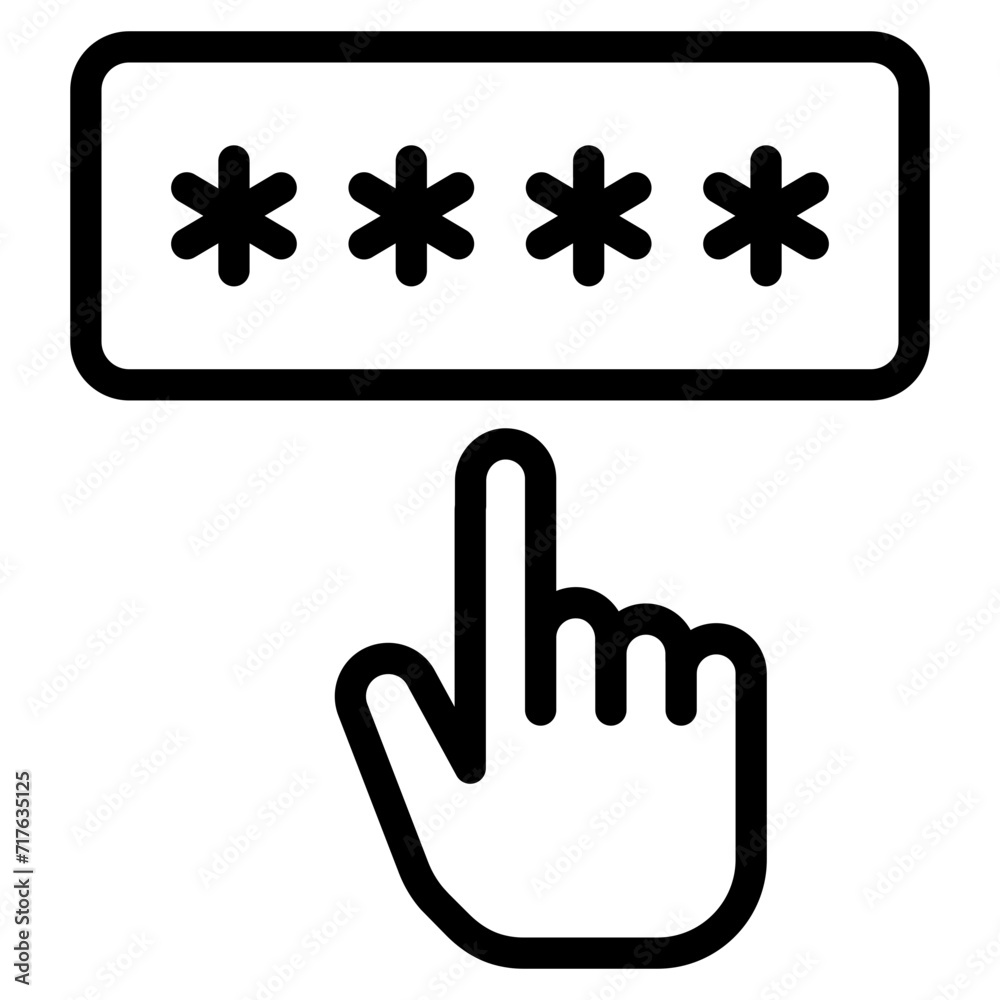 Obraz premium password with pointer