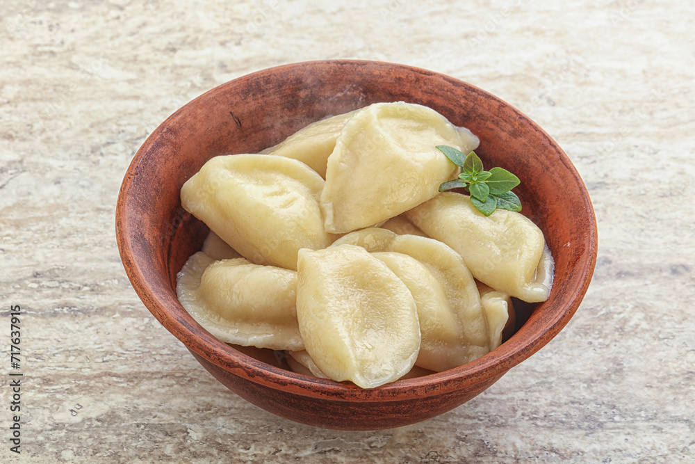 Russian traditional Vareniki - dumplings with potato Russian traditional Vareniki - dumplings with potato