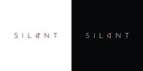  Unique and modern the silent logo design