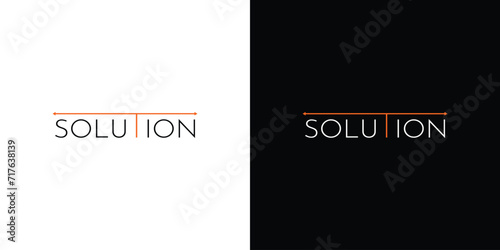 Unique and modern solution logo design