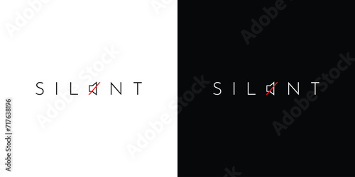  Unique and modern the silent logo design