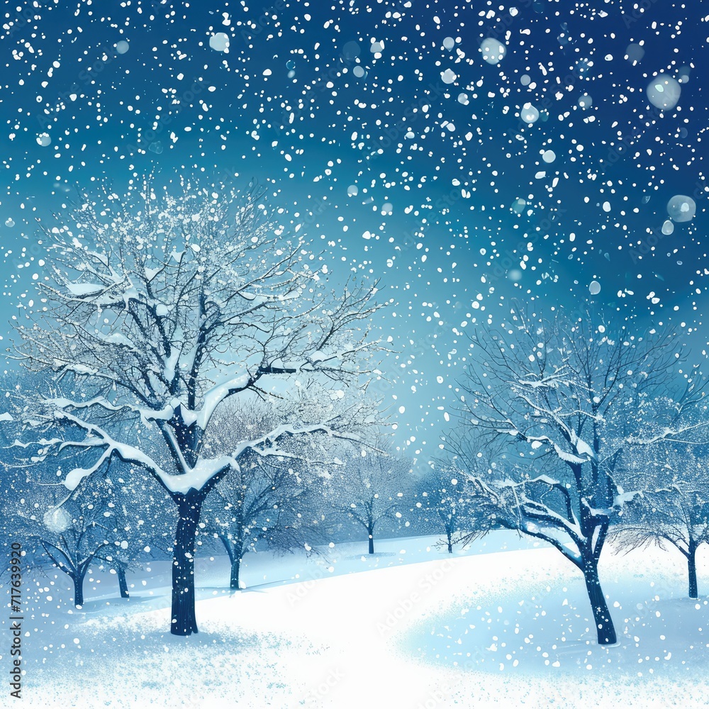 winter landscape with tree winter landscape with tree