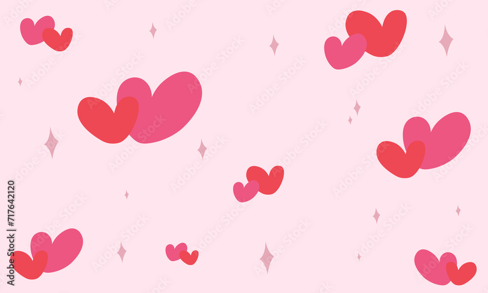 Love Pink Pattern Background for Valentine