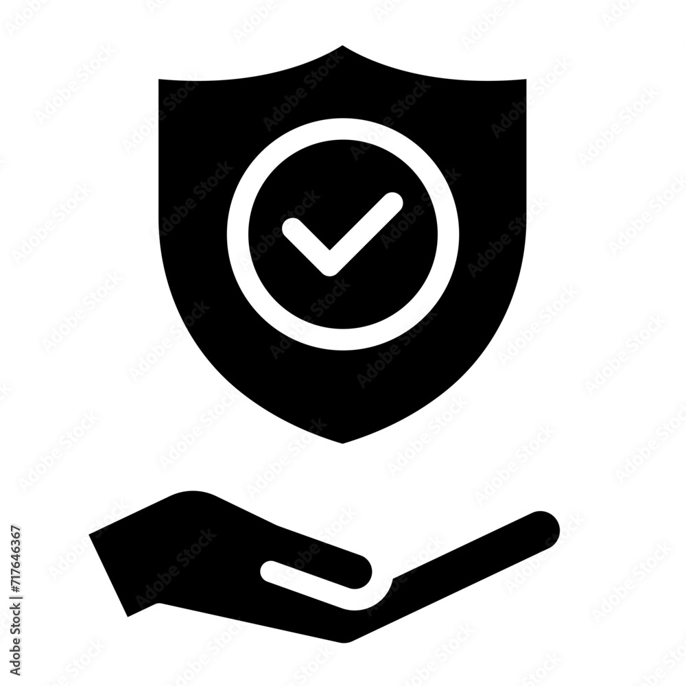 Insurance hand line icon. Risk coverage sign. Policyholder protection symbol. Quality design element. Insurance hand line icon. Risk coverage sign. Policyholder protection symbol. Quality design element.