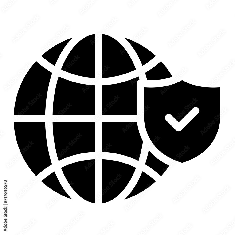 Secure internet connection. Online protection shield icon Secure internet connection. Online protection shield icon
