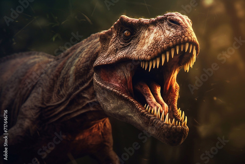 Tyrannosaurus rex. Primeval Majesty: Tyrannosaurus Rex Portrait. © Yuliia