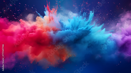 Dust explosion Holi background  indian traditional festival