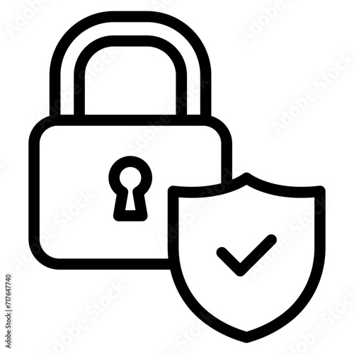 shield with padlock