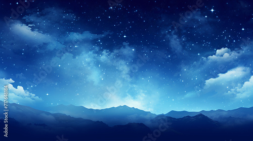 Starry Night Sky with a lot of Stars Background