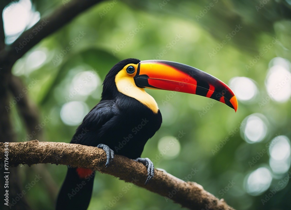 Fototapeta premium Portrait of Toucan bird. Costa Rica wild Tucan 