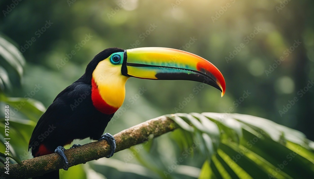 Obraz premium Portrait of Toucan bird. Costa Rica wild Tucan 