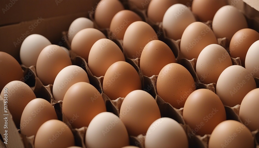 freshly collected organic eggs in cardboard boxes, top view
freshly collected organic eggs in cardboard boxes, top view