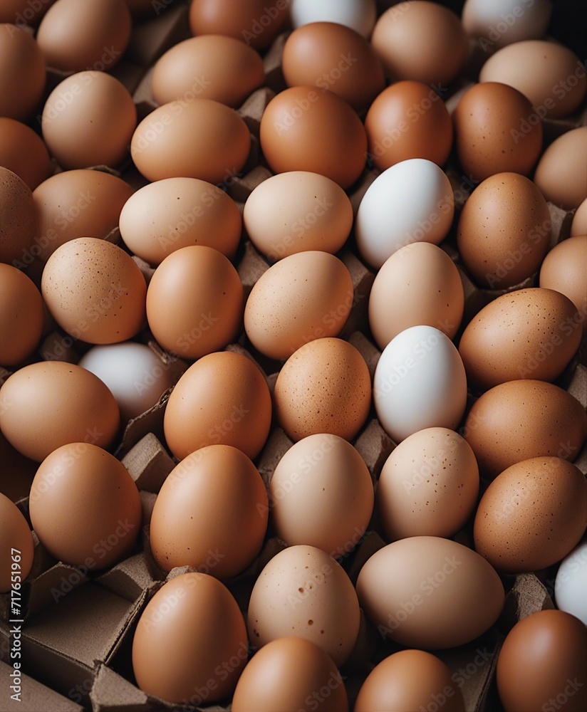freshly collected organic eggs in cardboard boxes, top view
freshly collected organic eggs in cardboard boxes, top view