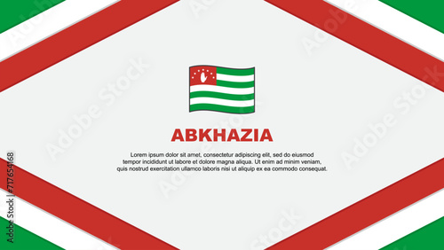 Abkhazia Flag Abstract Background Design Template. Abkhazia Independence Day Banner Cartoon Vector Illustration. Abkhazia Template