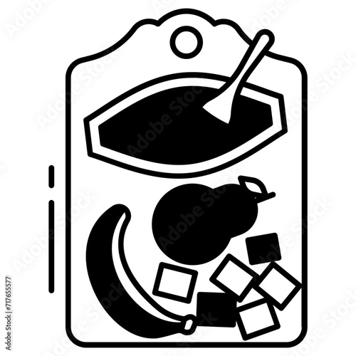 puree soup glyph and line vector illustration