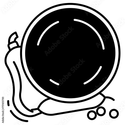 squash puree glyph and line vector illustration