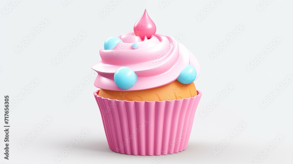 cupcake with frosting Ai Generated