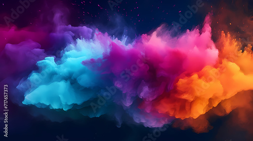 Dust explosion abstract background  Holi background