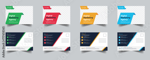 Modern Creative Corporate Post Card Template, Vector Template for Opening Invitation Editable, Professional Business Postcard Design, Event Card Design, Invitation Design, Direct Mail EDDM Template