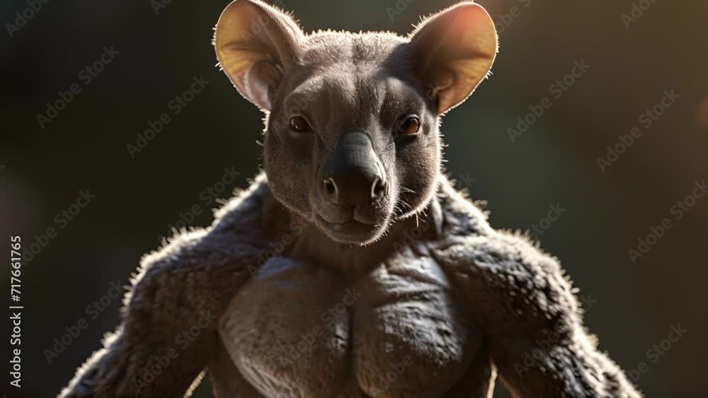 Cartoon digital avatars of Muscle Marsupial Cartoon digital avatars of Muscle Marsupial