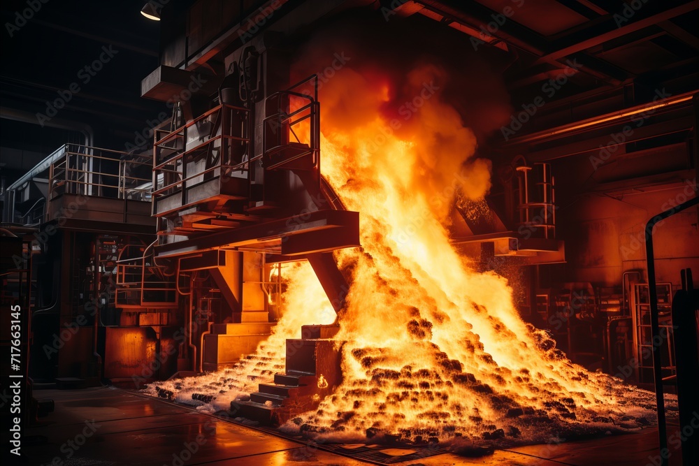 the work of metallurgists in the workshop, metal melting,production of metal pipes the work of metallurgists in the workshop, metal melting,production of metal pipes