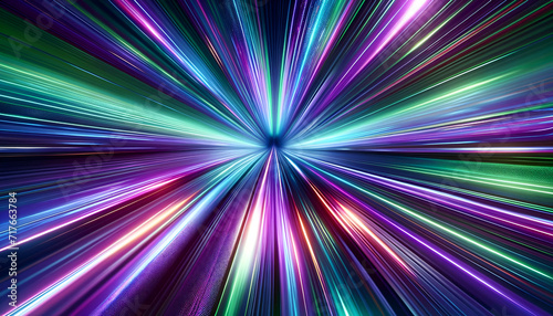 Prismatic Pathway: The Speed of Light Experience. Generative AI.