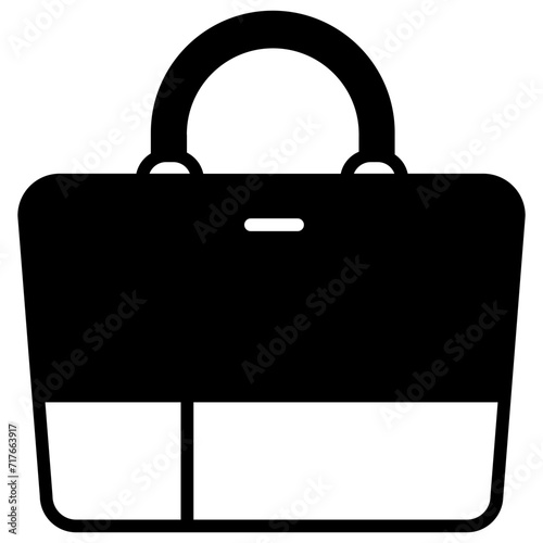 Vanity bag glyph and line vector illustration