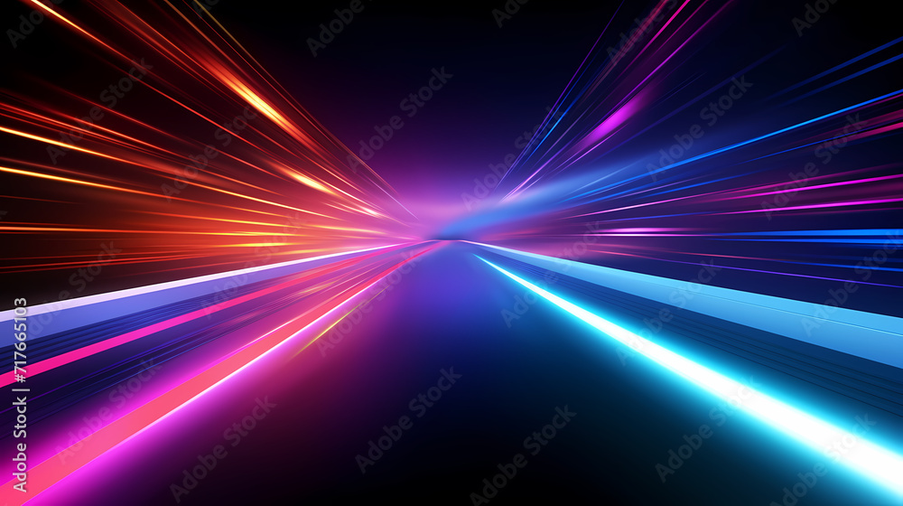 Neon speed abstract background, digital abstract background