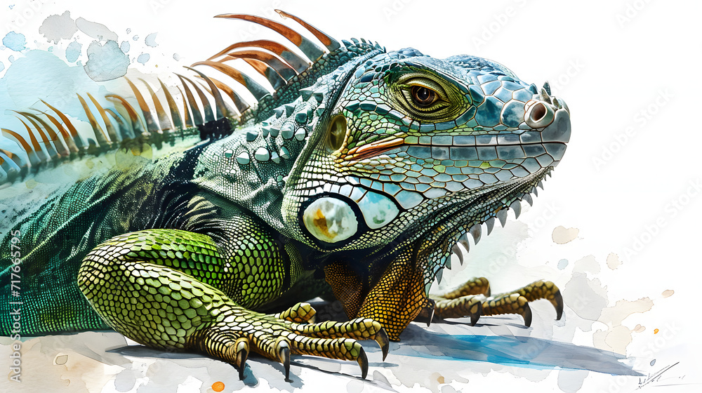illustration with the drawing of an iguana illustration with the drawing of an iguana