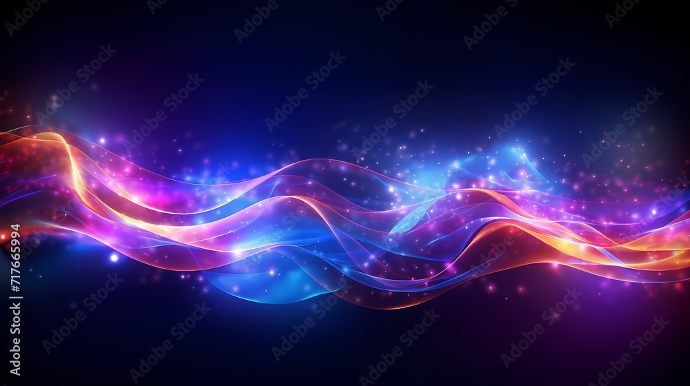 Fototapeta premium Neon speed abstract background, digital abstract background