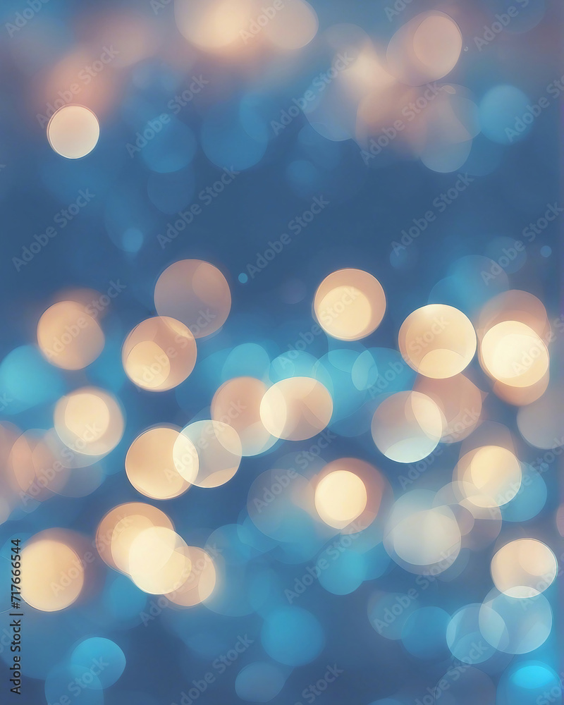 Obraz premium view of beautiful blue bokeh light effect design