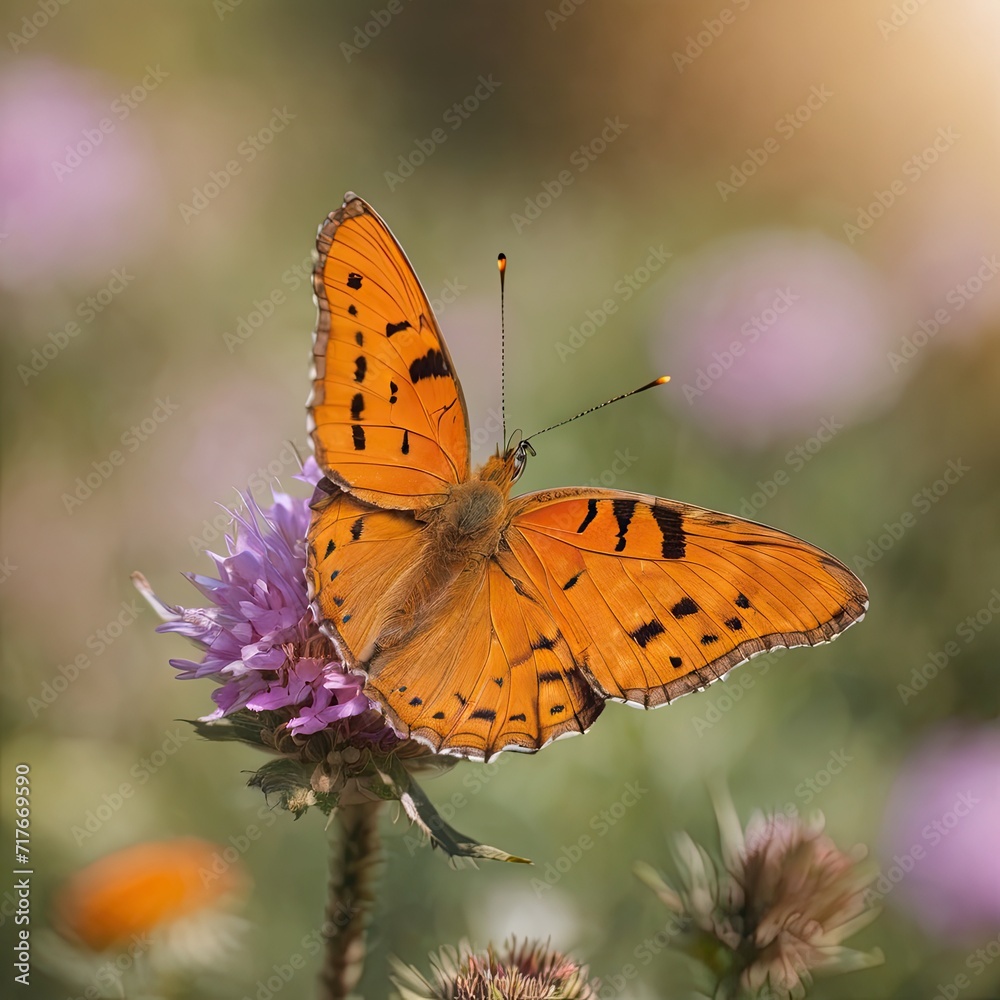 Fototapeta premium butterfly on a flower
