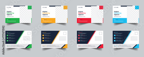 Modern Creative Corporate Post Card Template, Vector Template for Opening Invitation Editable, Professional Business Postcard Design, Event Card Design, Invitation Design, Direct Mail EDDM Template