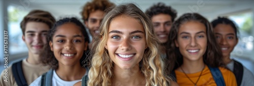 Smiling Beauty: A Candid Moment with a Gorgeous Blonde Generative AI