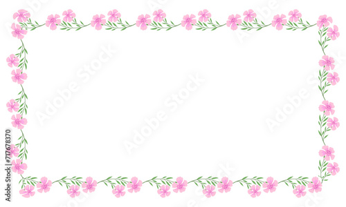 Wallpaper Mural Vector hand drawn floral frame on white background Torontodigital.ca