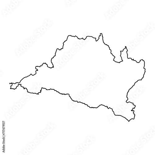 Bagmati province map  administrative division of Nepal. Vector illustration.