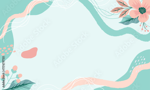 Vector hand painted floral background design